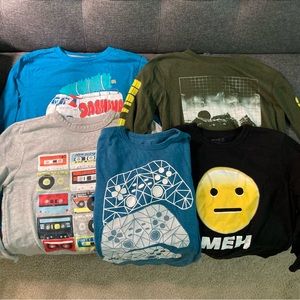 Bundle of 5 long sleeve boy shirts